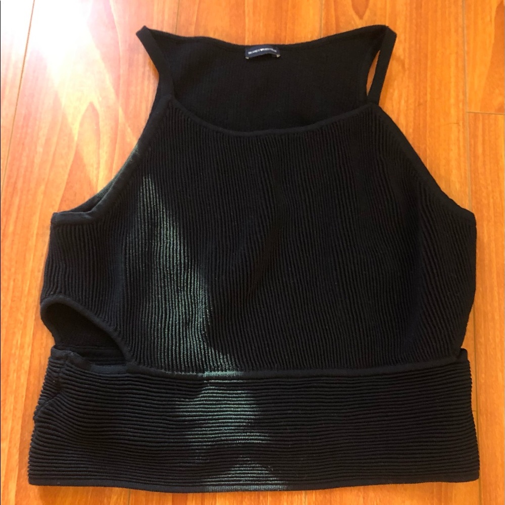 Brandy Melville Ribbed Croptop Side Cutouts